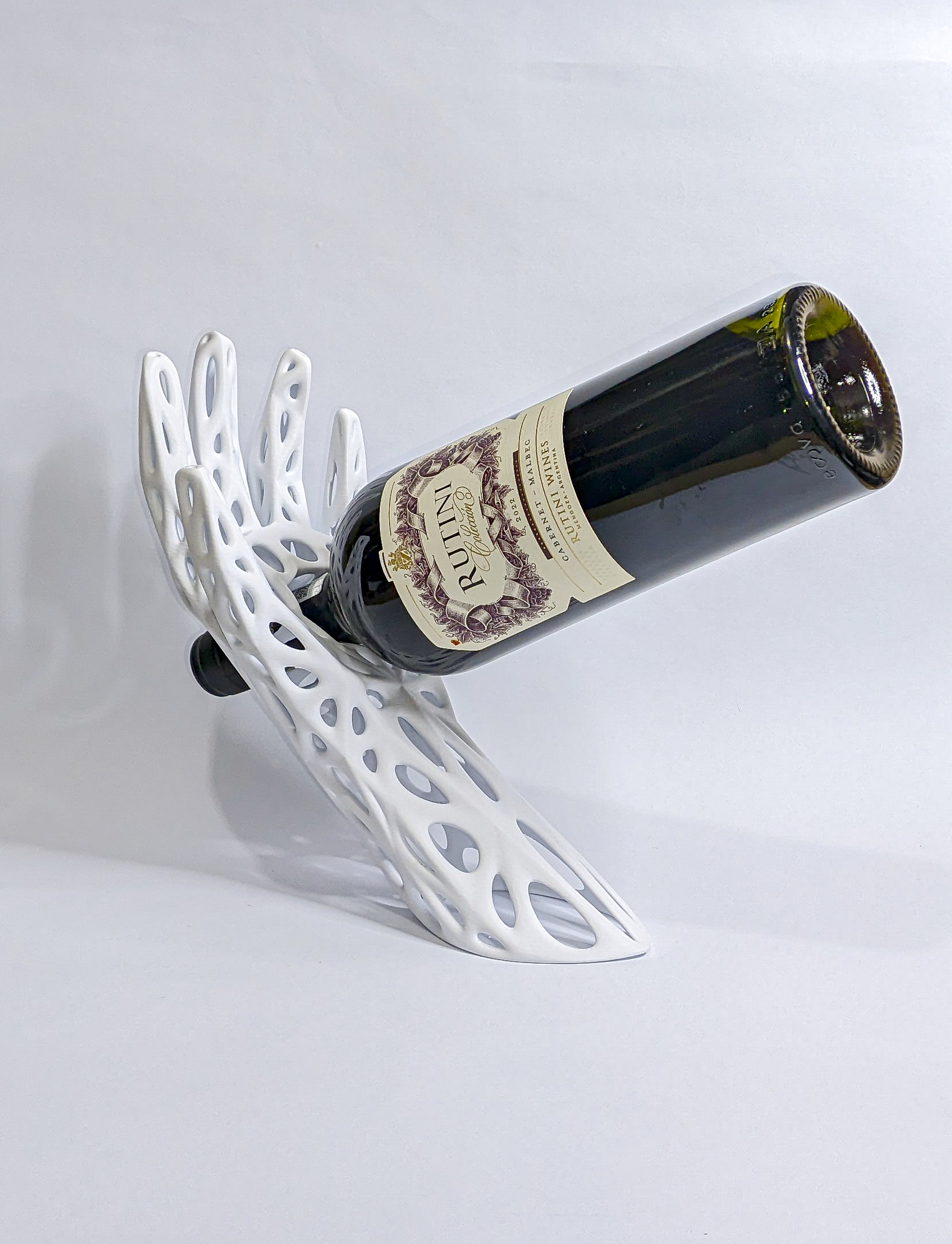Soporte de vino en forma de mano